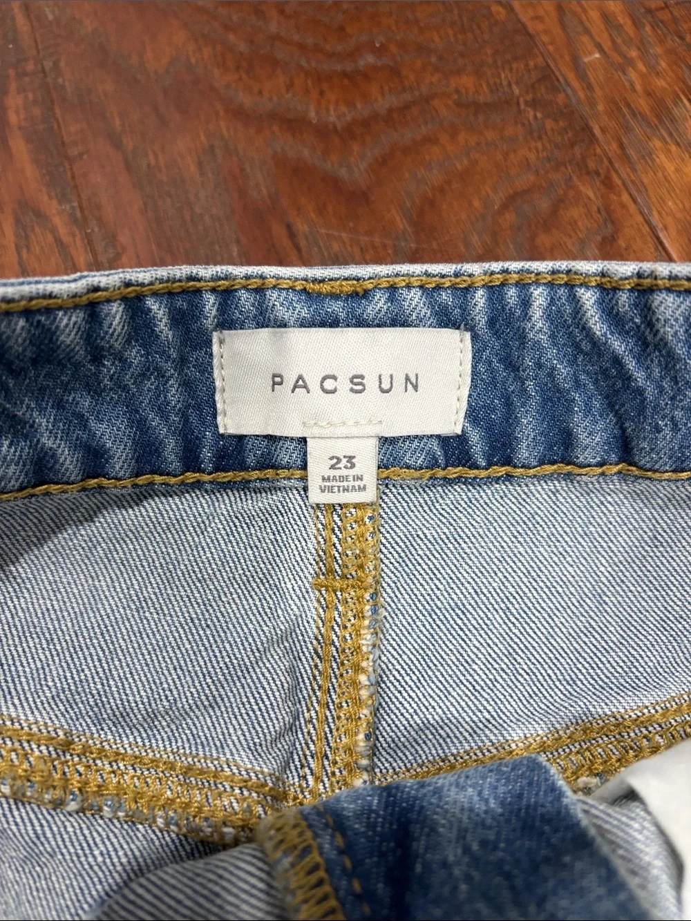 PacSun Washed Blue Denim Mini Skirt